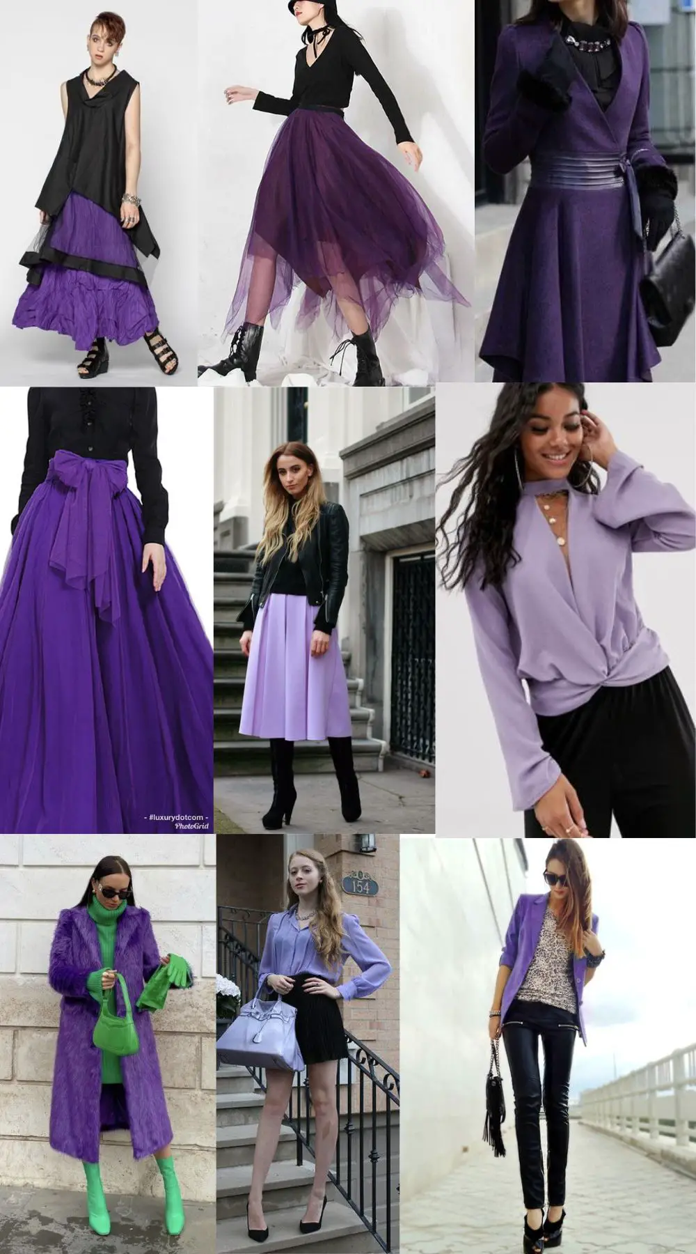 Black to Combine With Lavender Clothes