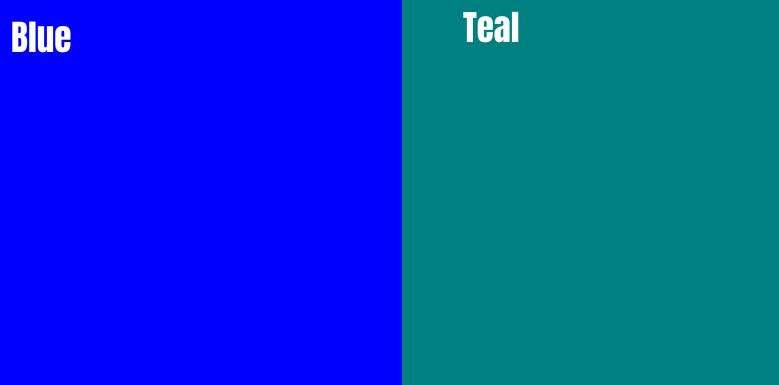 Blue vs Teal