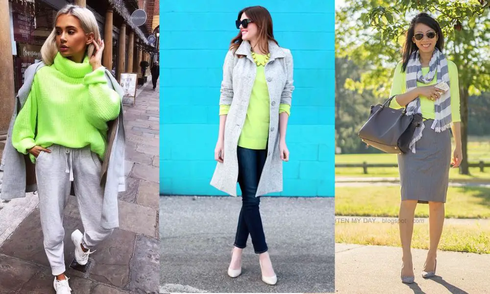 Bright Lime-Go-With-Grey-Clothes