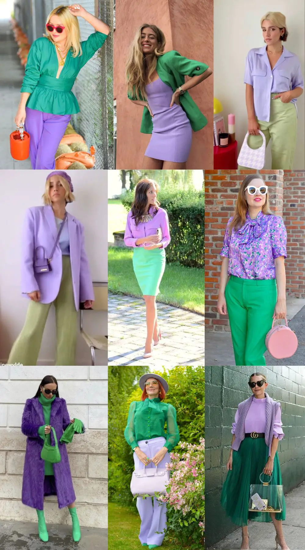 Green  to Combine With Lavender Clothes
