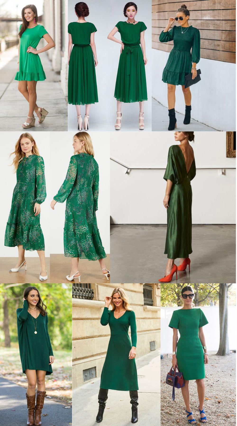 What Color Shoes to Wear with Green Dress