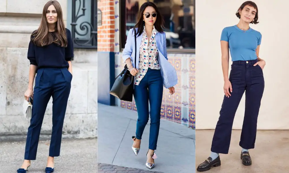 Another Shade of Blue and Navy blue Pants