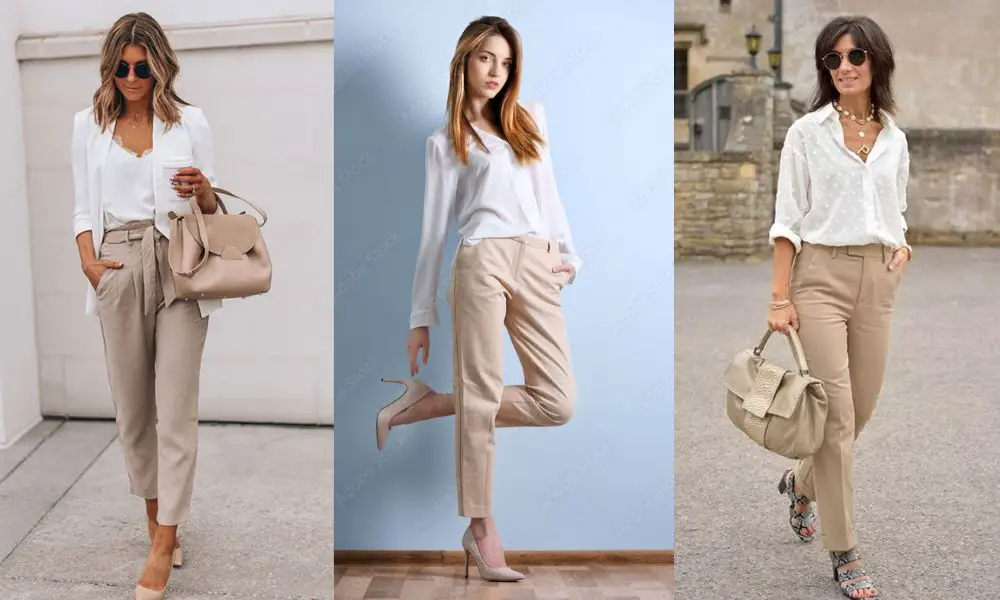 Beige And White Clothes