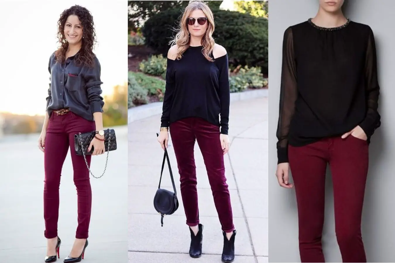 Black Shirts With Burgundy Pants