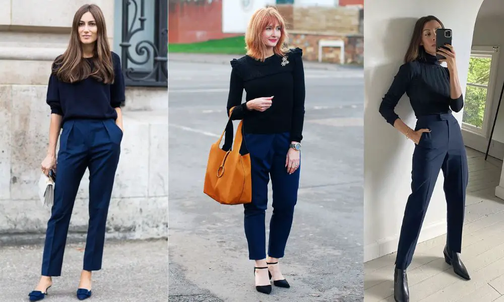Black and Navy blue Pants