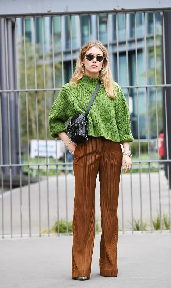 Green Shirts and Brown Pants