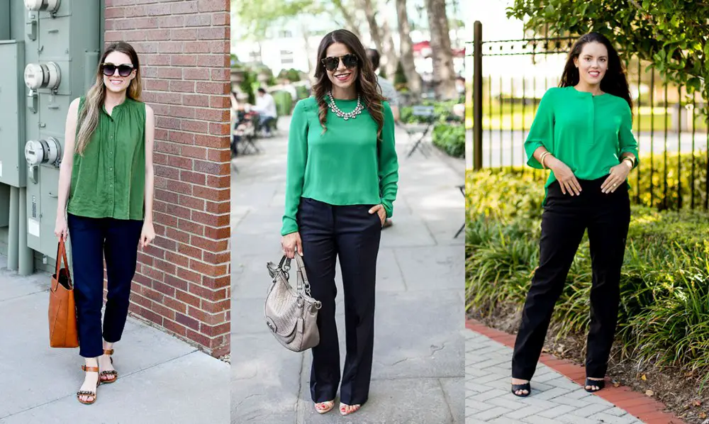 Green and Navy Blue Pants