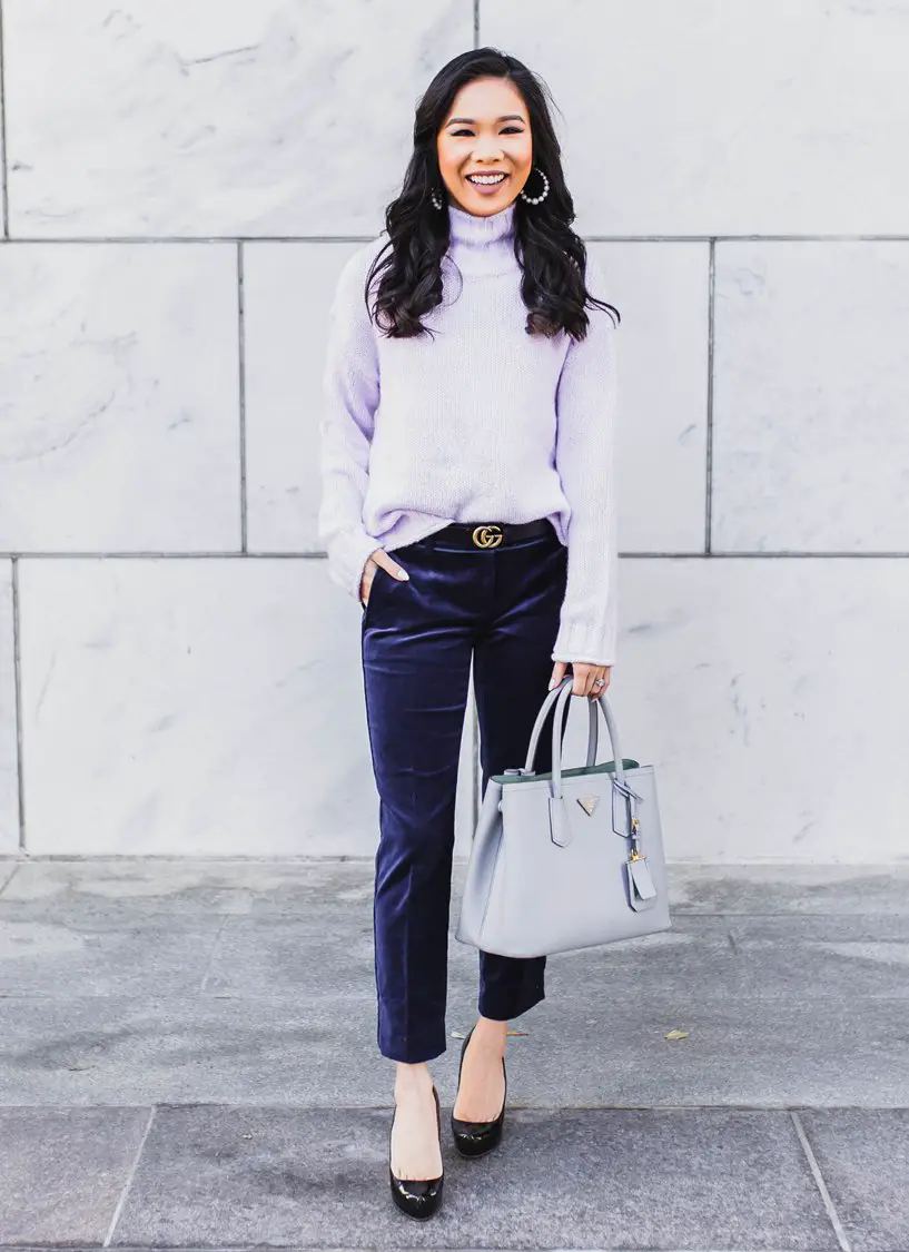 Lavender and Navy Blue Pants