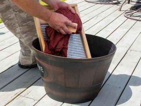 How to Wash Clothes With a Washboard