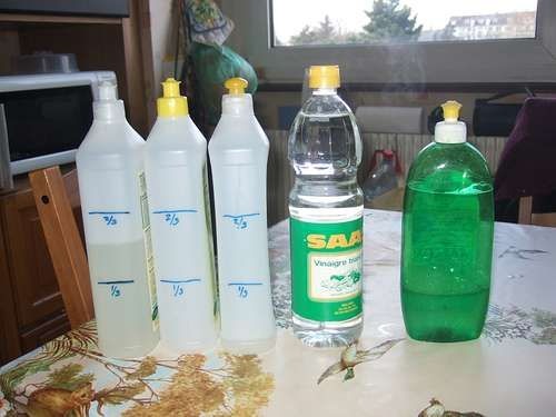 Mix Water and Dishwashing Liquid