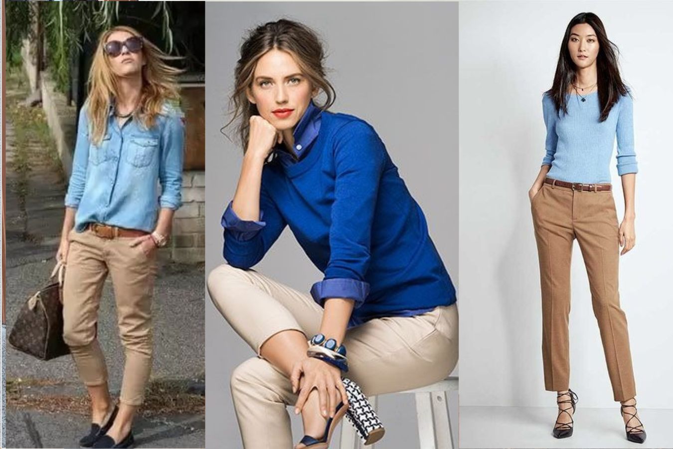 Blue And Khaki Pants