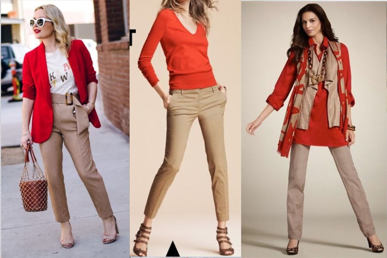 Red And Khaki Pants