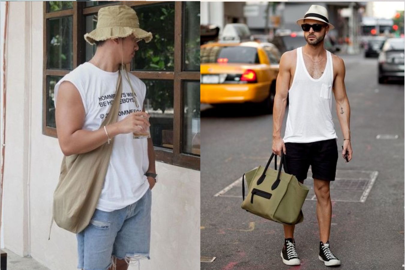 Wear A Bucket Hat With A Tank Top And Shorts
