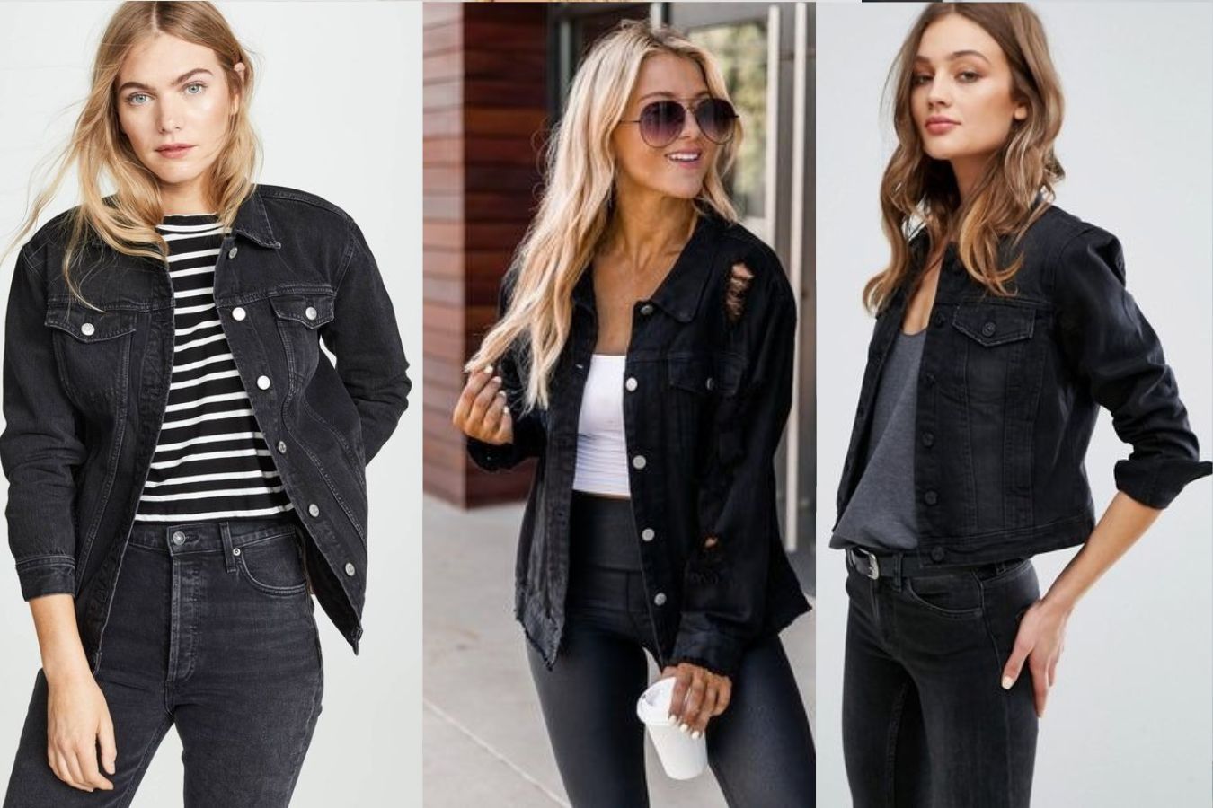 Wear Black Denim Jacket With Black Denim Jeans