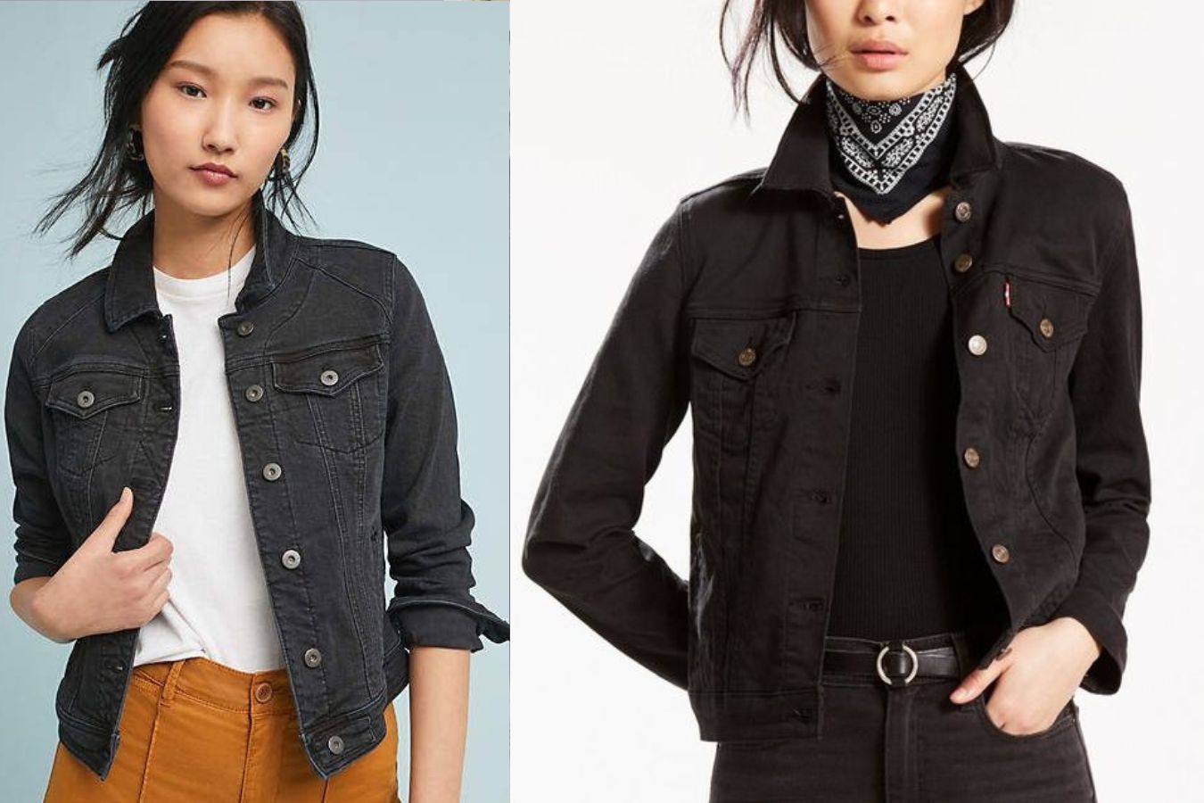 Wear Black Denim Jacket With Turtleneck