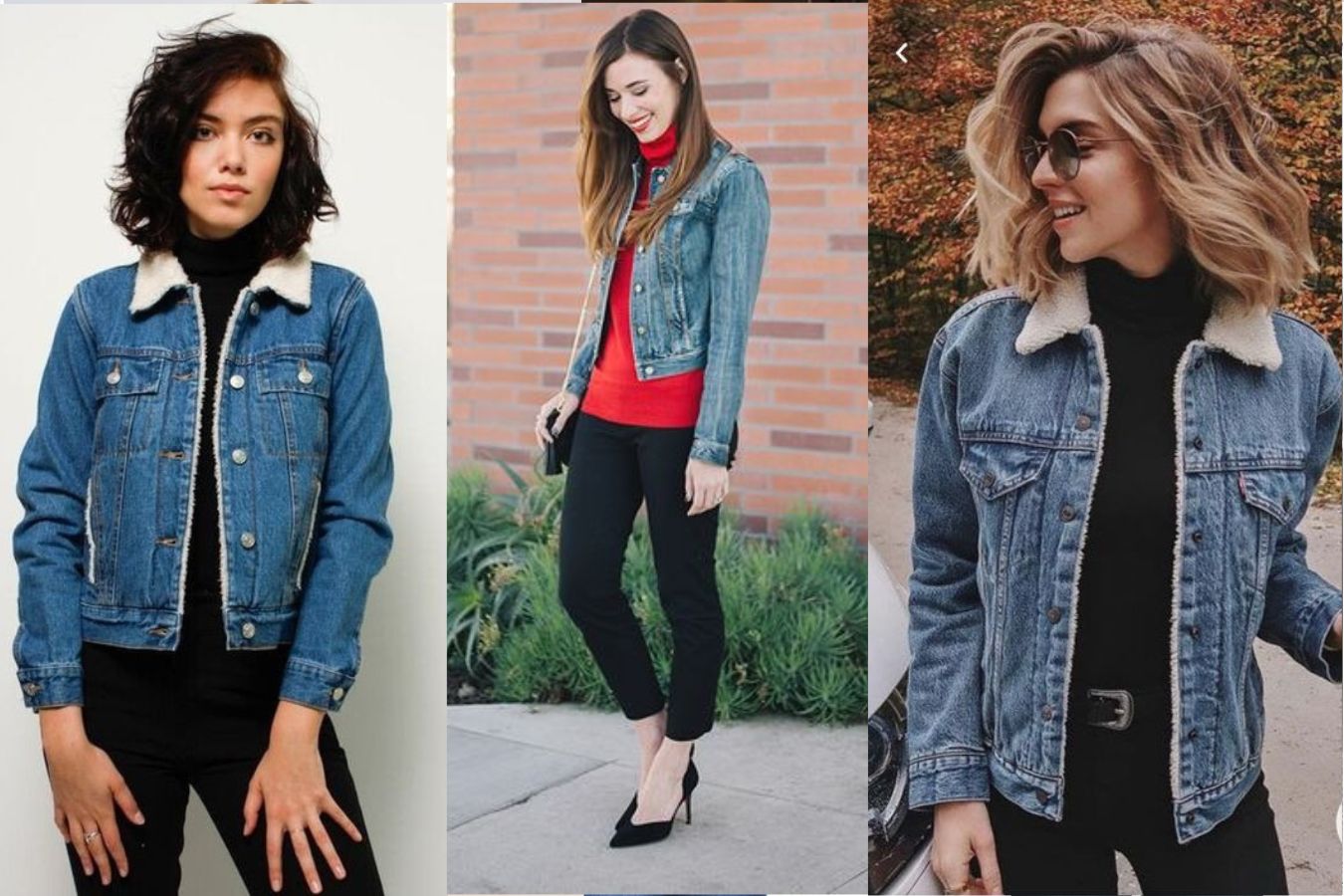 Wear a Black Turtleneck With Denim Jacket