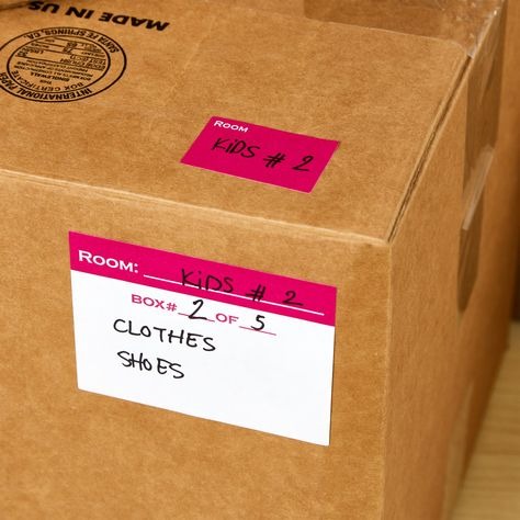 Labels and Markers to Pack Clothes for Moving