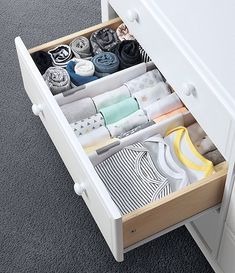 Organize by Size Before Storing to organize baby clothes