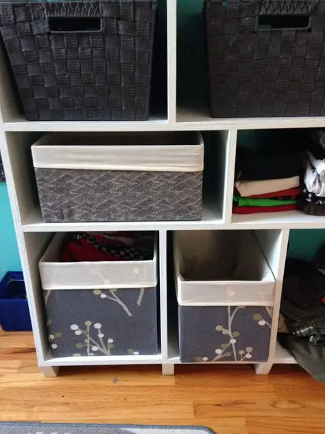 Using a cardboard box or plastic storage bin