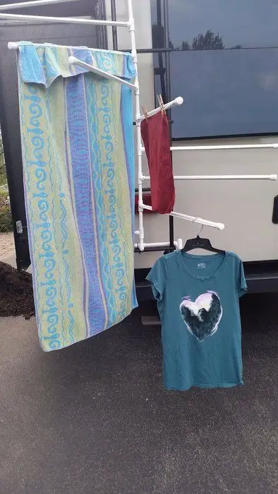 Using a clothing rack on a moving truck