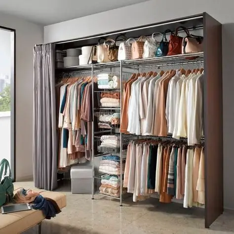 Using a hanging closet organizer