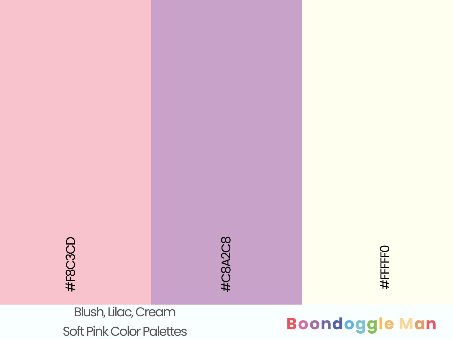 Blush, Lilac, Cream