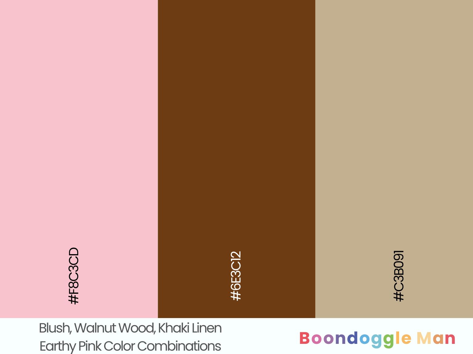 Blush, Walnut Wood, Khaki Linen