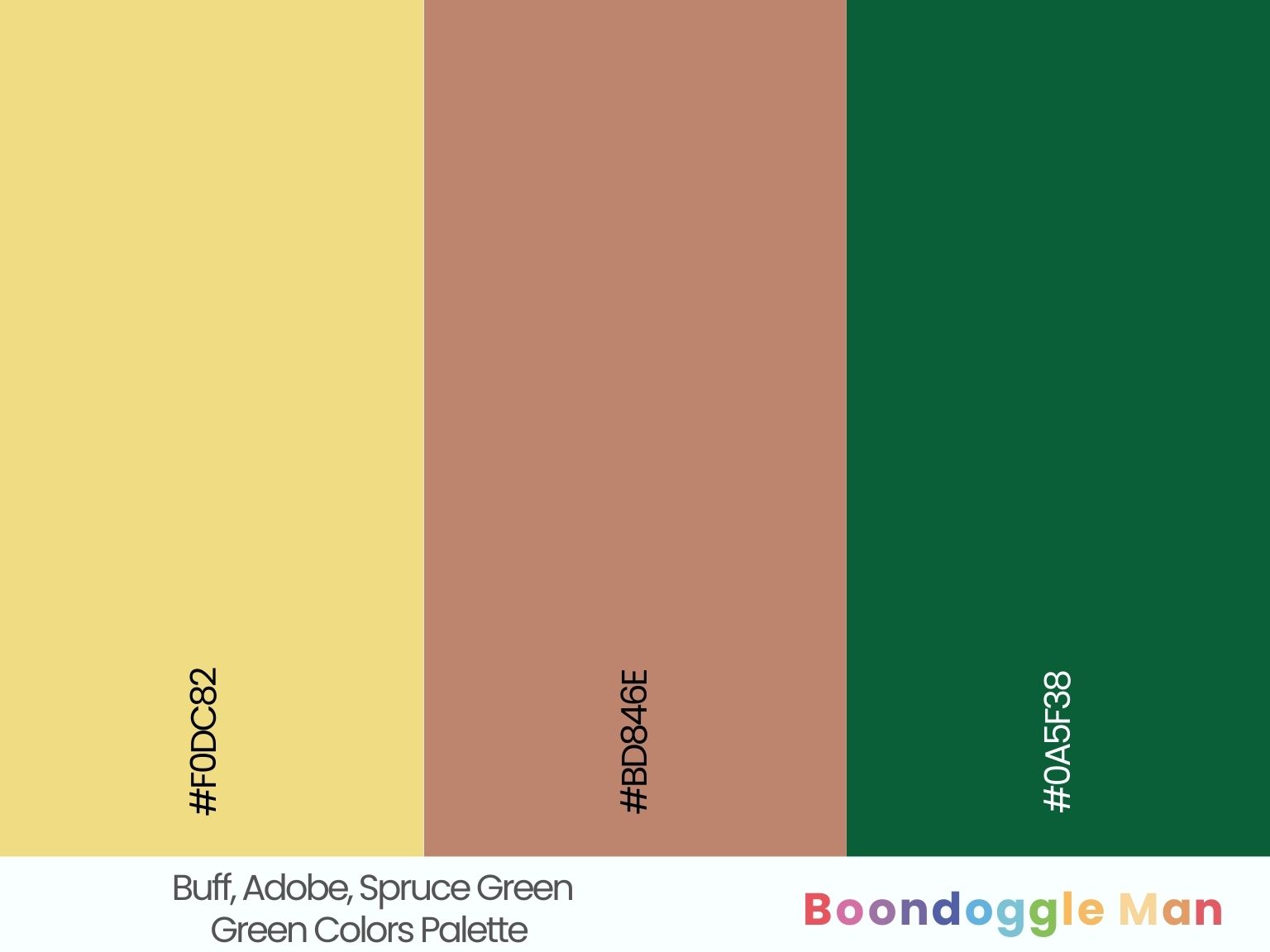 Buff, Adobe, Spruce Green