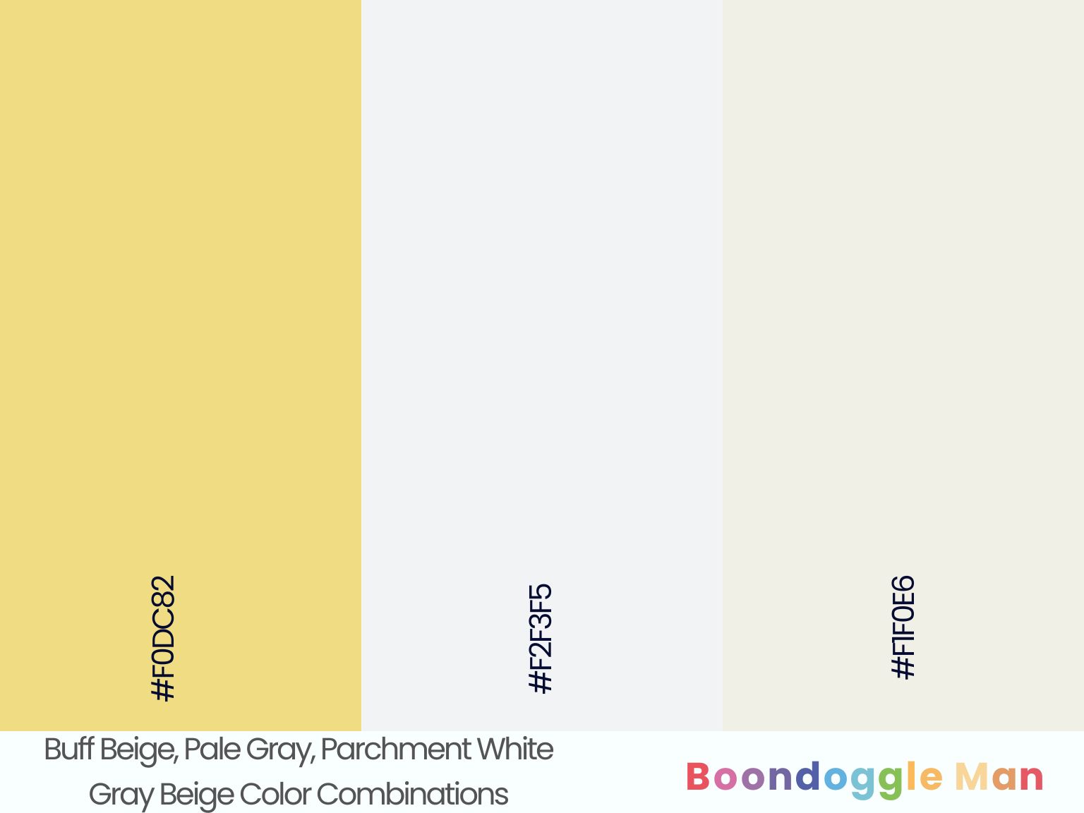 Buff Beige, Pale Gray, Parchment White