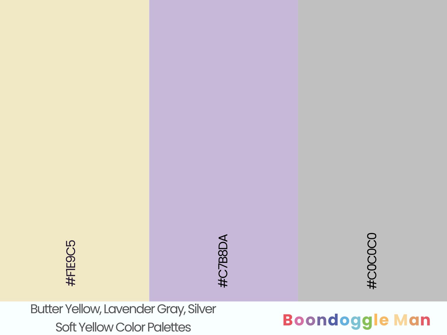 Butter Yellow, Lavender Gray, Silver