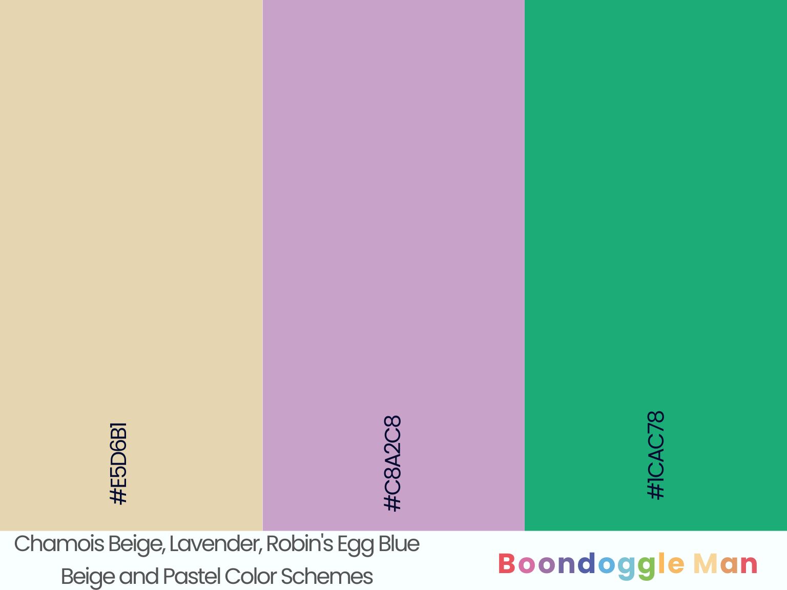 Chamois Beige, Lavender, Robin's Egg Blue
