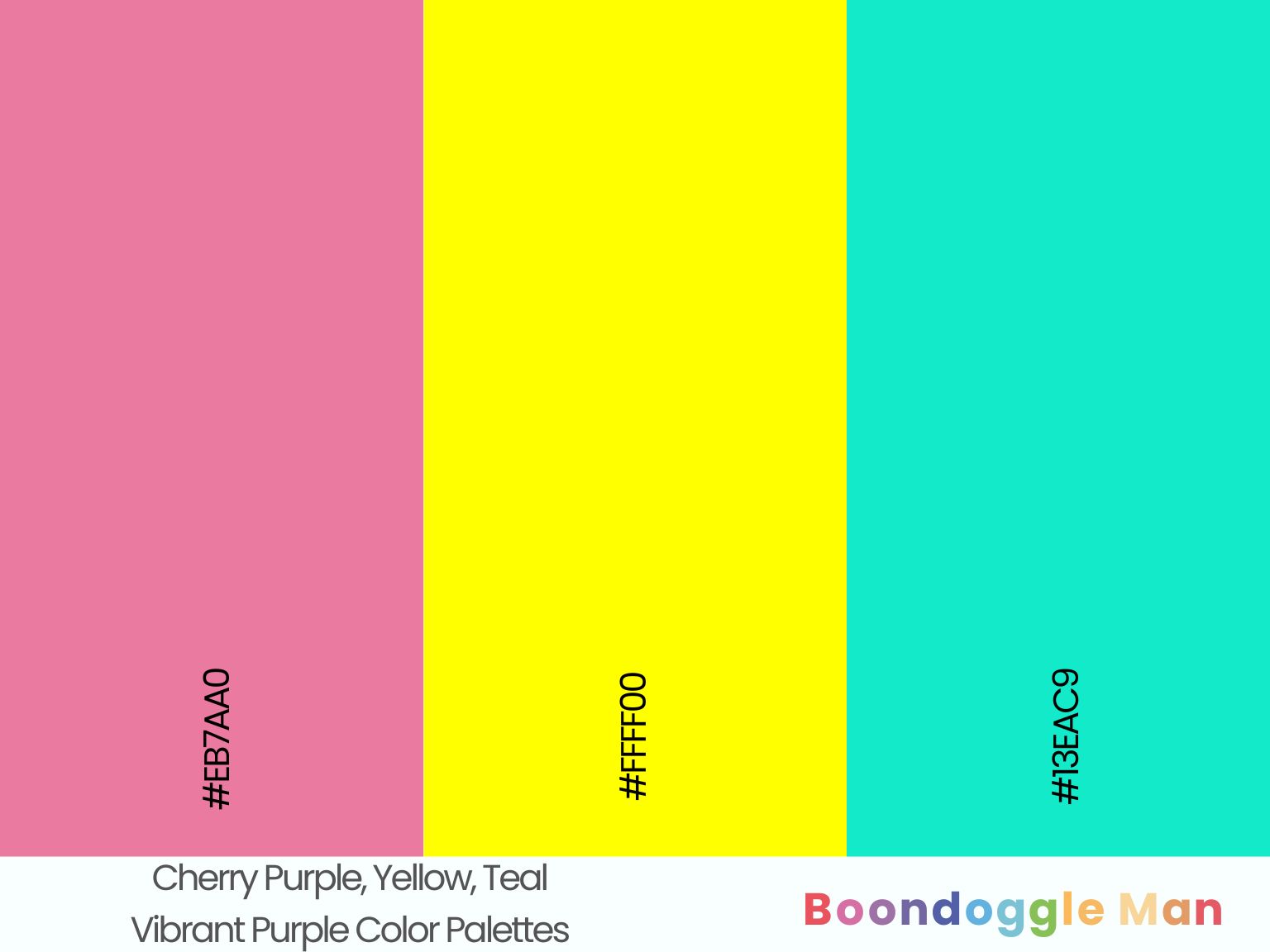 Cherry Purple, Yellow, Teal