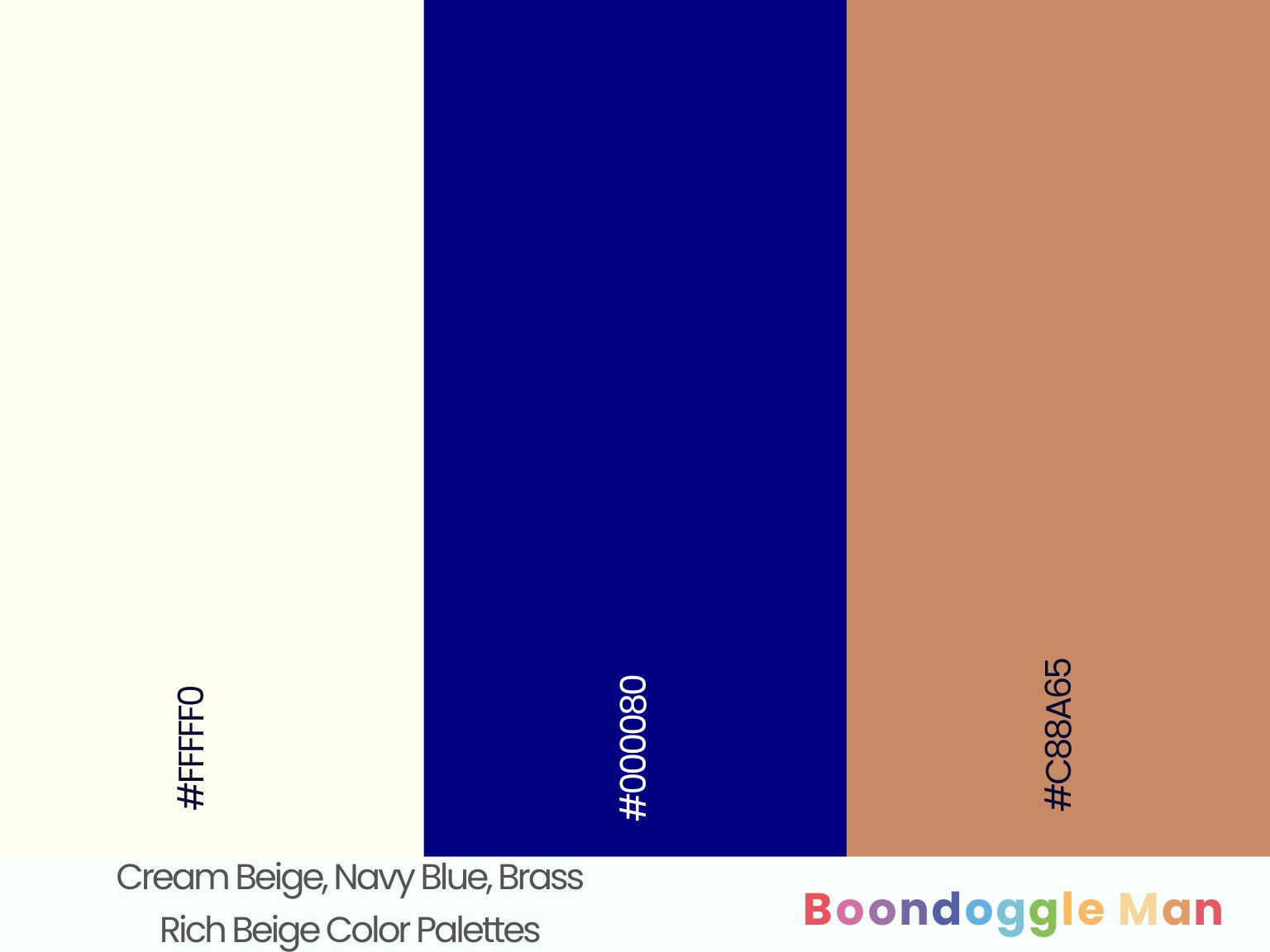 Cream Beige, Navy Blue, Brass