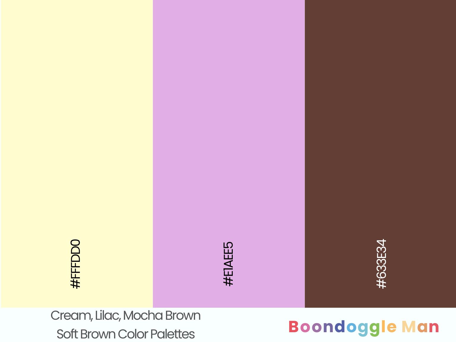 Cream, Lilac, Mocha Brown