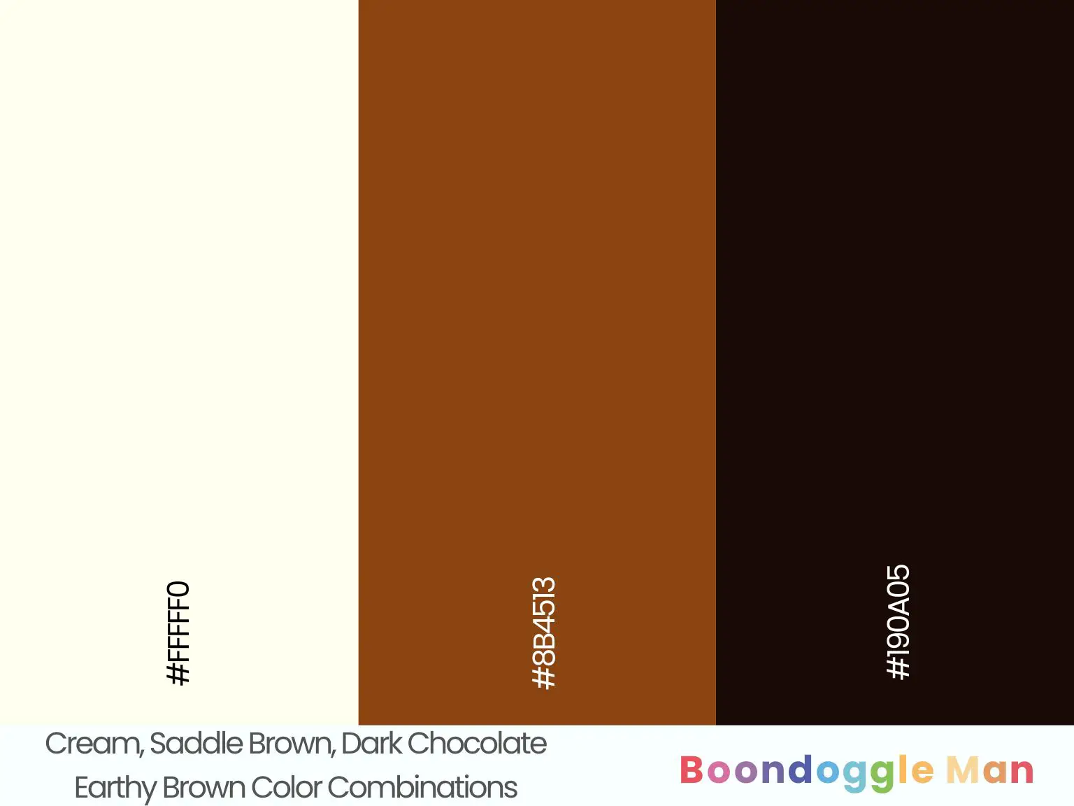 Cream, Saddle Brown, Dark Chocolate