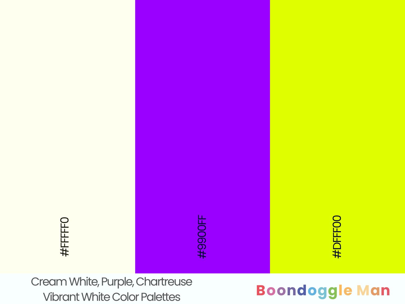 Cream White, Purple, Chartreuse