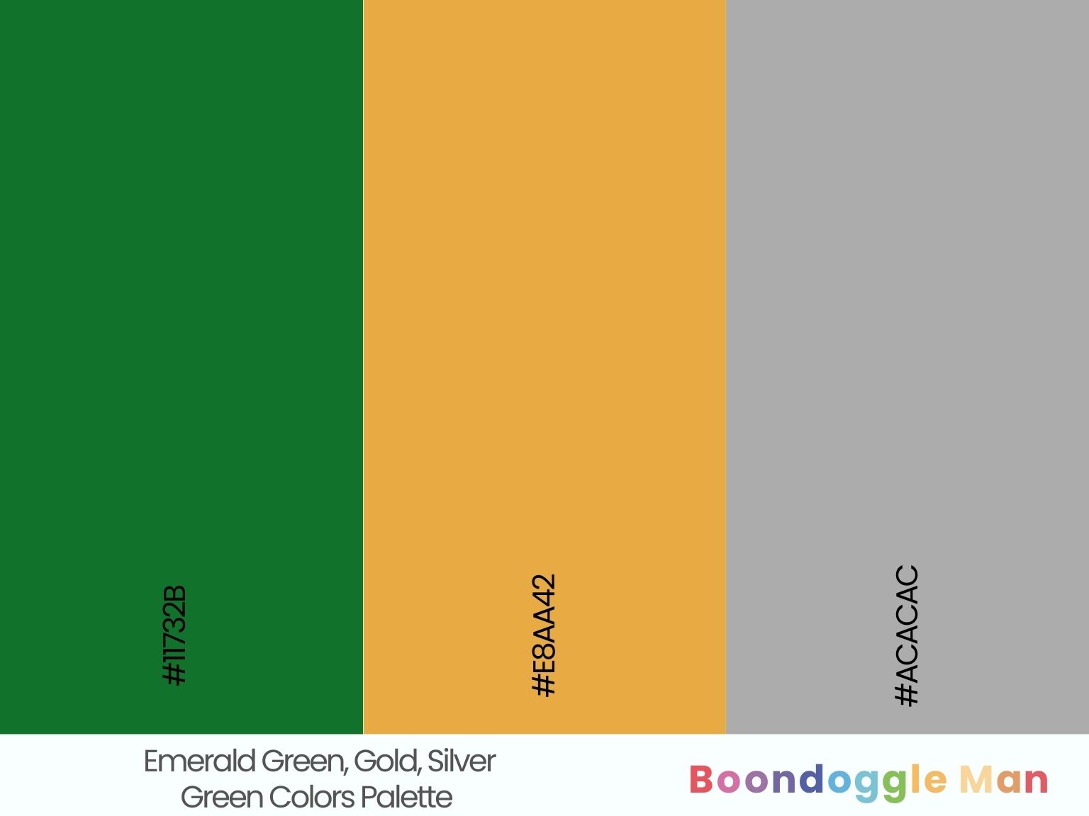 Emerald Green, Gold, Silver