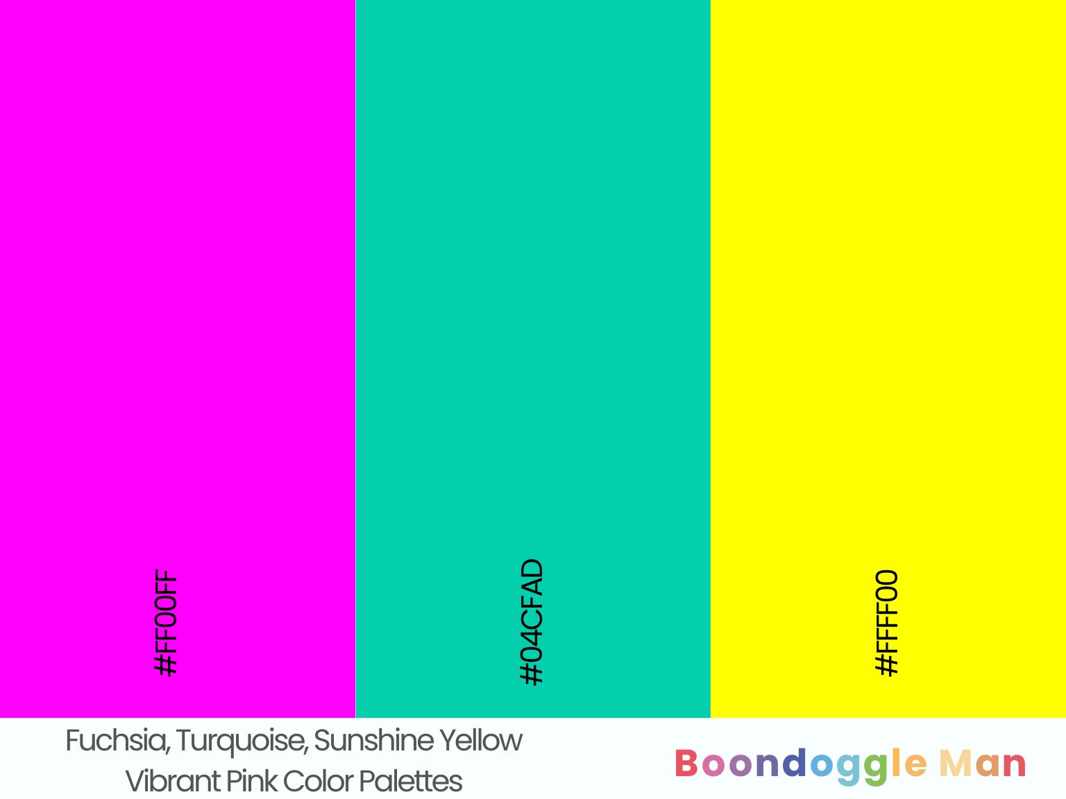 Fuchsia, Turquoise, Sunshine Yellow