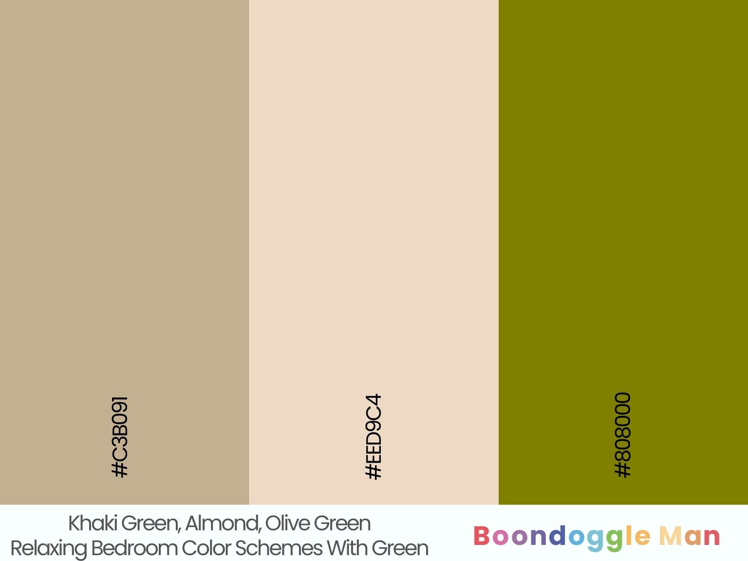 Khaki Green, Almond, Olive Green