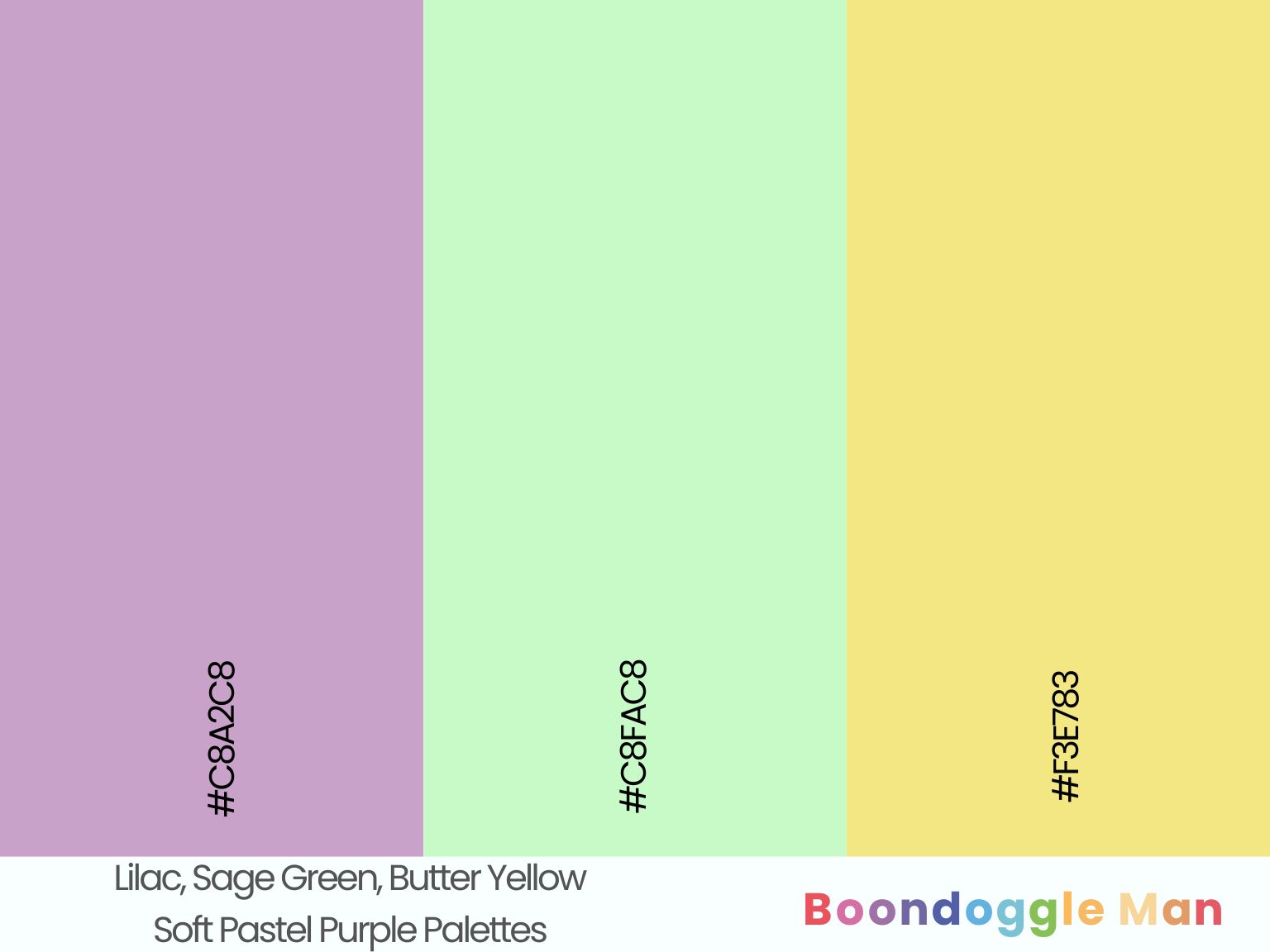 Lilac, Sage Green, Butter Yellow