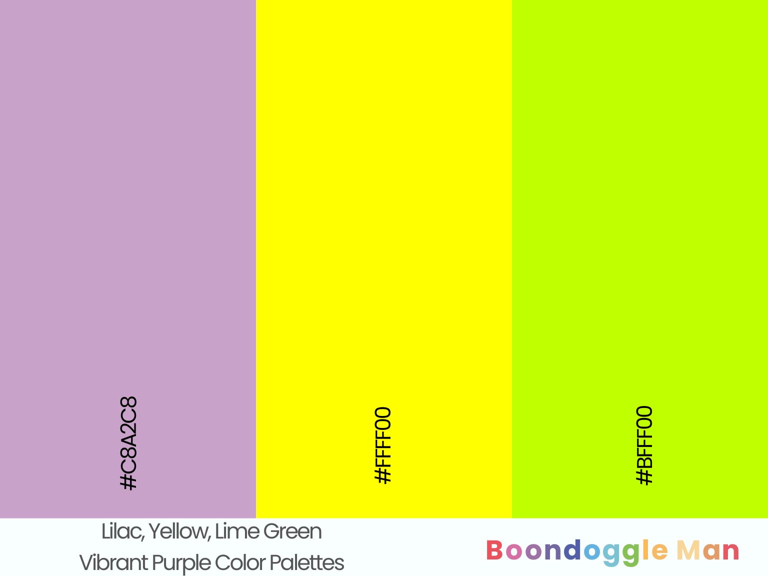 Lilac, Yellow, Lime Green