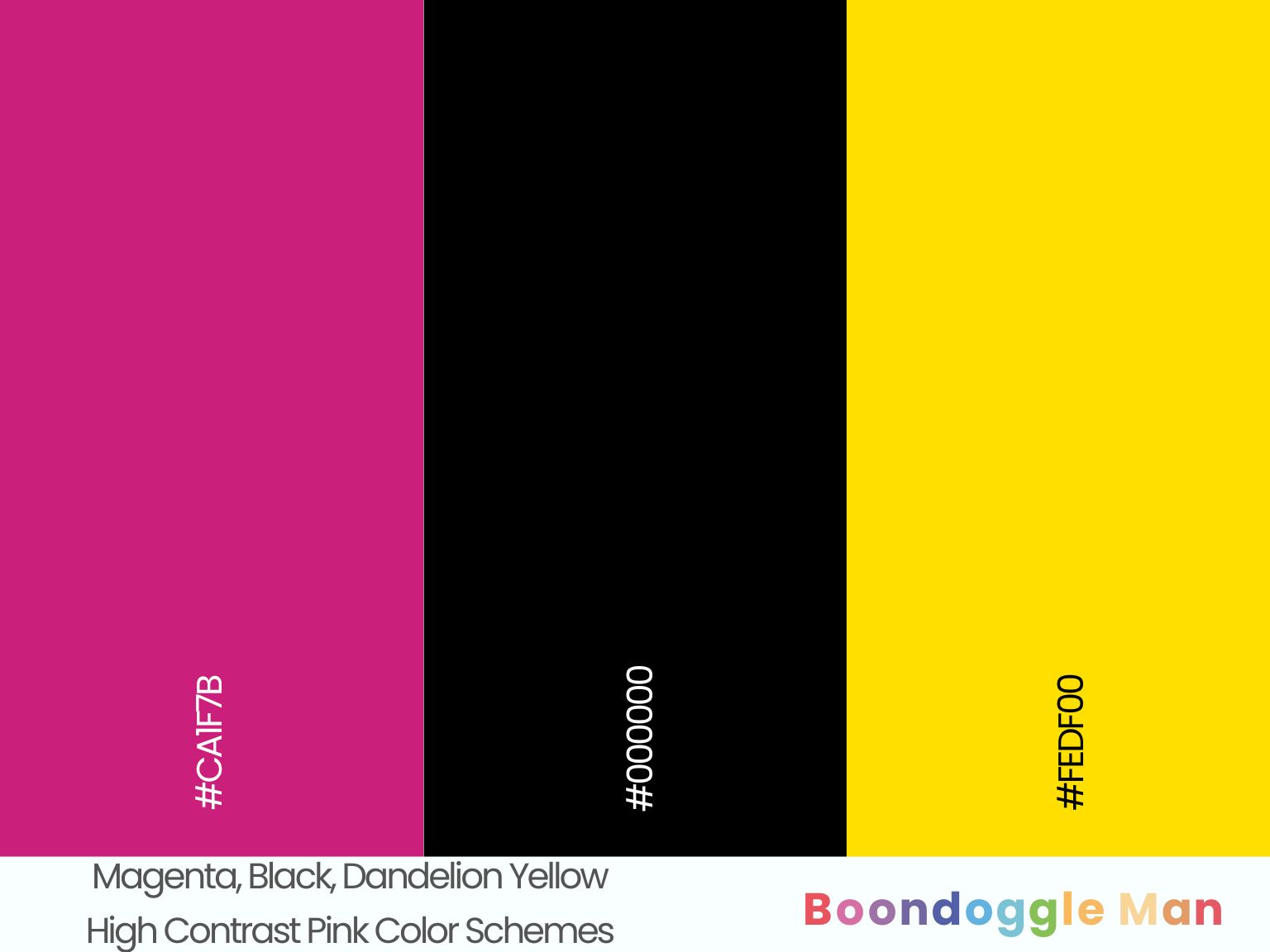 Magenta, Black, Dandelion Yellow