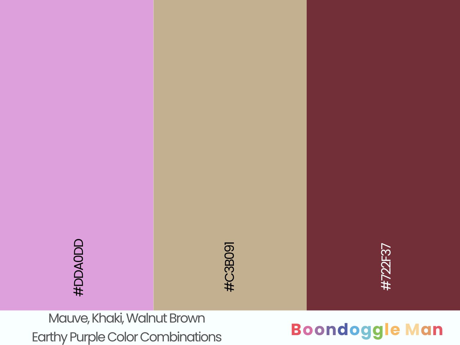 Mauve, Khaki, Walnut Brown