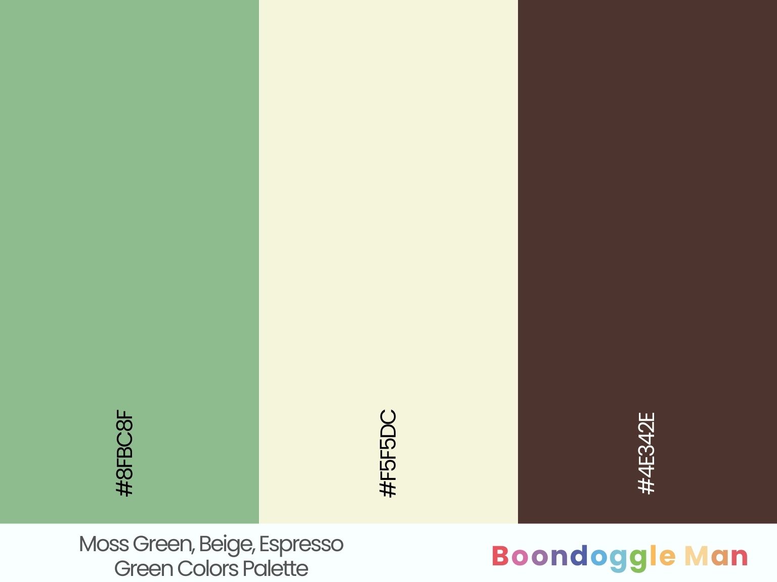 Moss Green, Beige, Espresso
