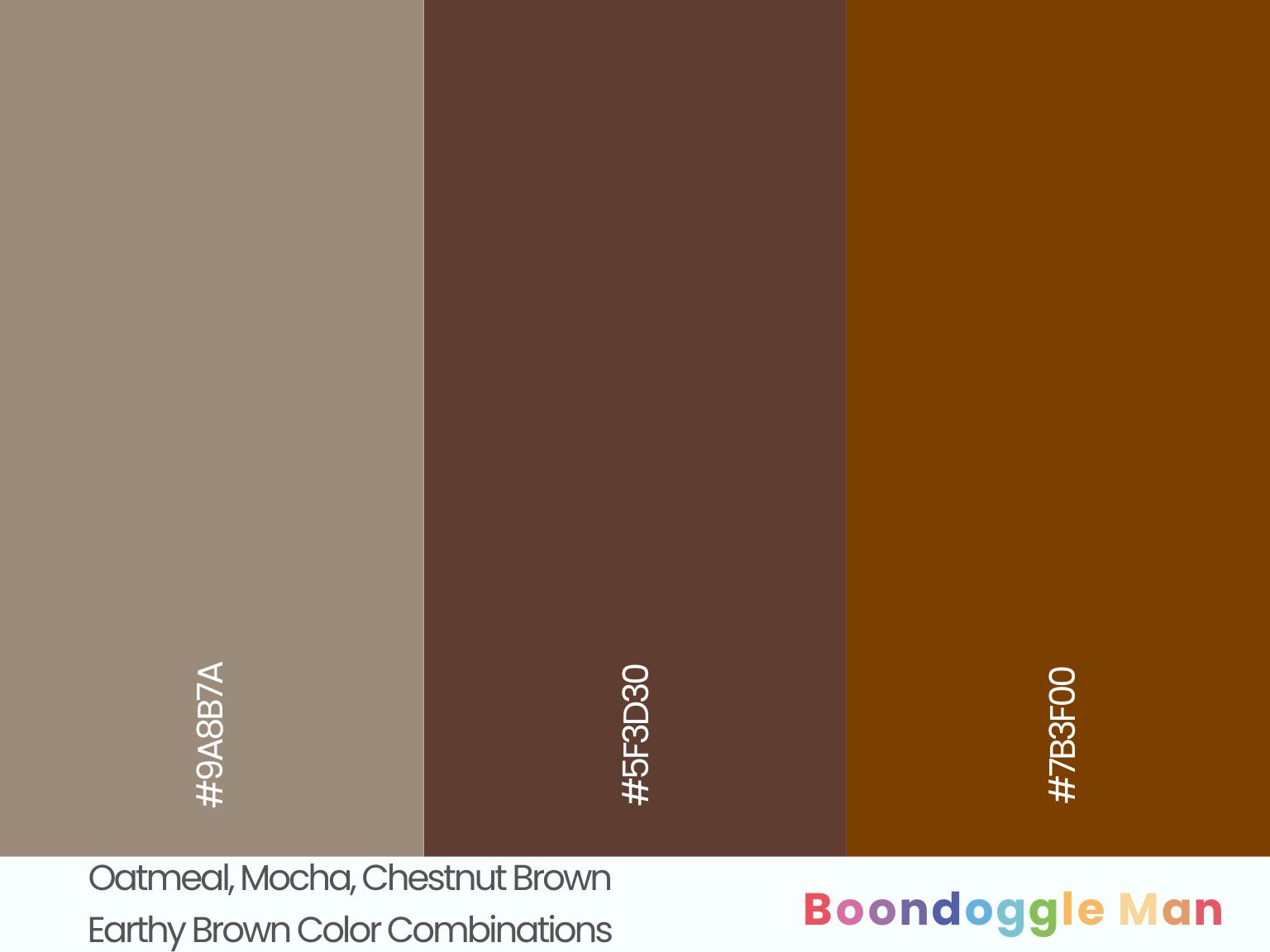 Oatmeal, Mocha, Chestnut Brown