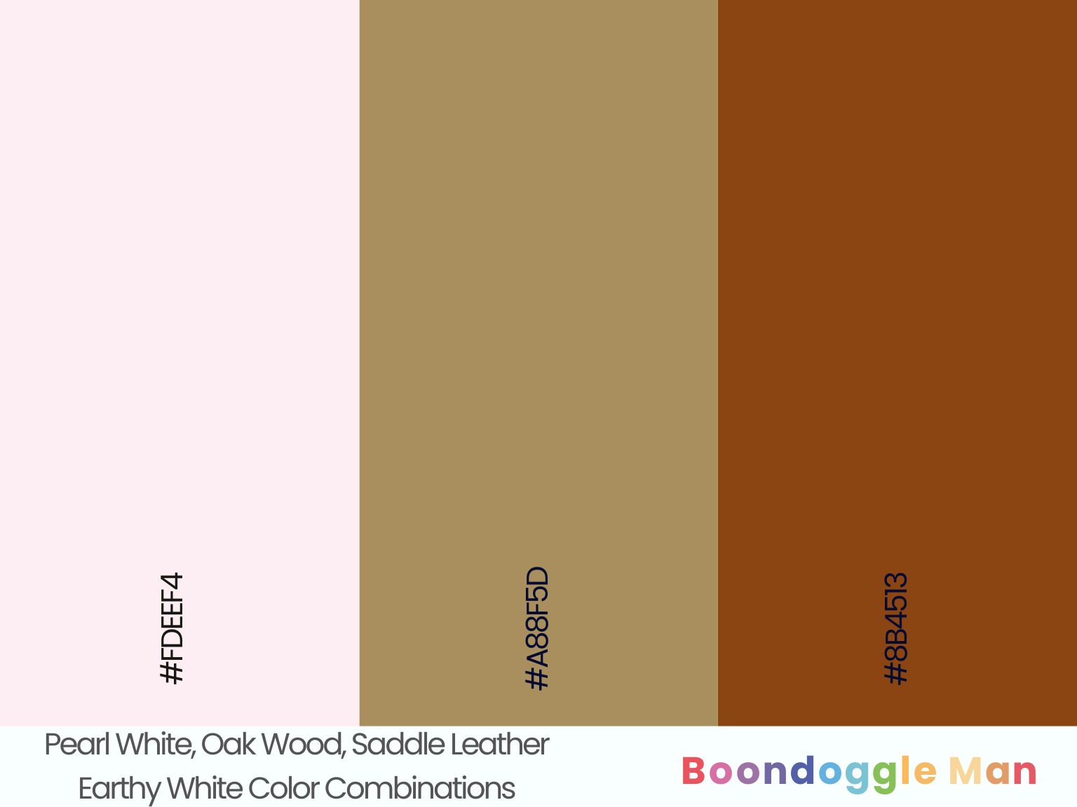 Pearl White, Oak Wood, Saddle Leather