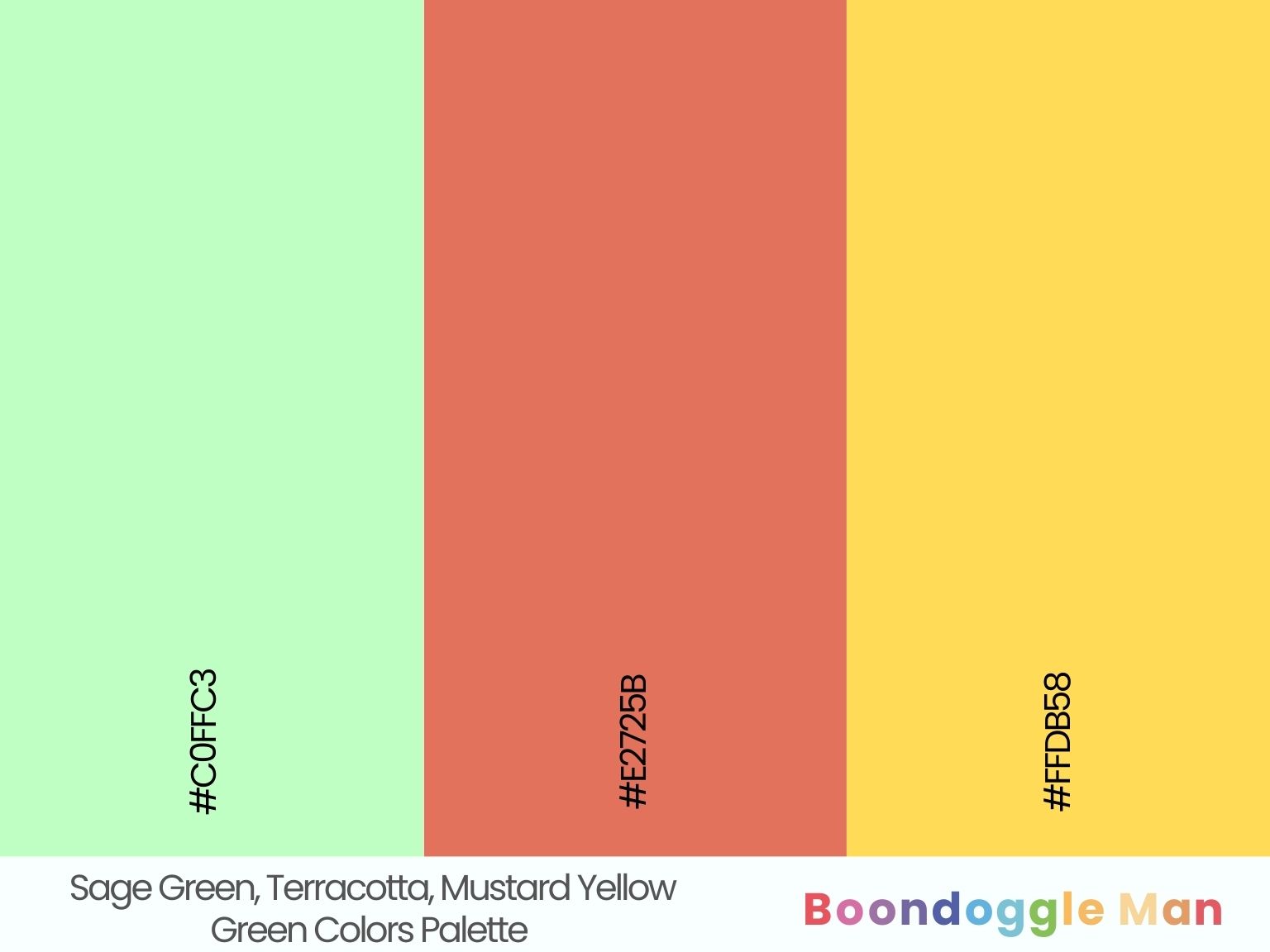 Sage Green, Terracotta, Mustard Yellow