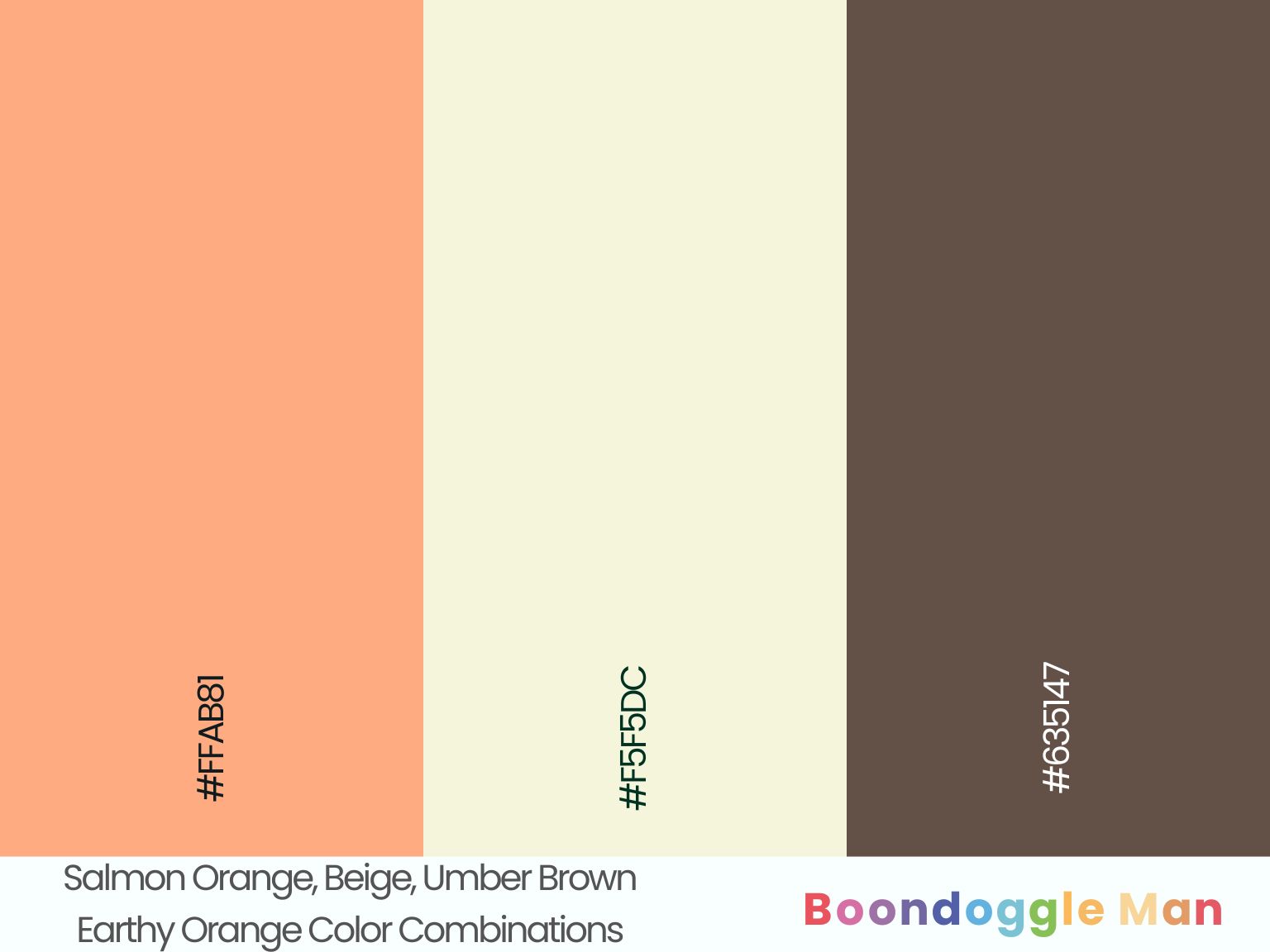 Salmon Orange, Beige, Umber Brown