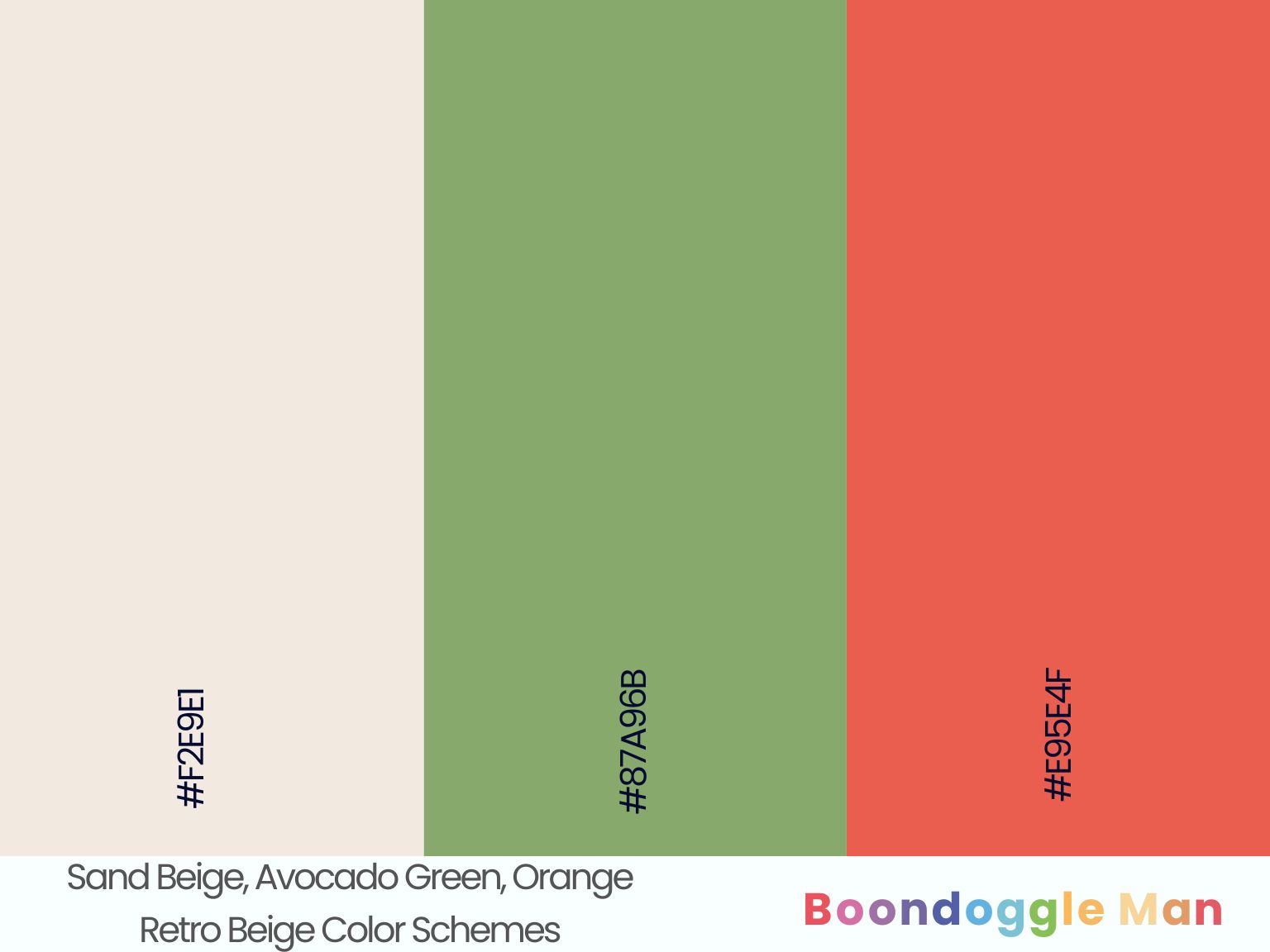 Sand Beige, Avocado Green, Orange