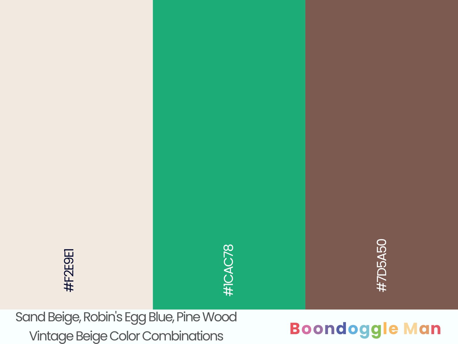 Sand Beige, Robin's Egg Blue, Pine Wood